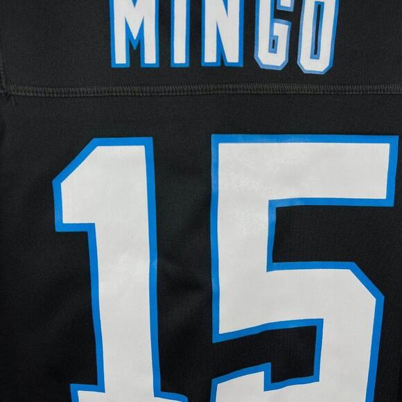 New Women's Nike #15 Jonathan Mingo Black Carolina Panthers Game Jersey Size M - Picture 2 of 8